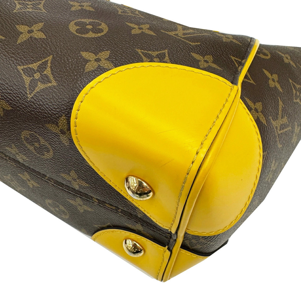 Louis Vuitton yellow handbag Phoenix shoulder Monogram daily bag brown canvas - Picture 6 of 11